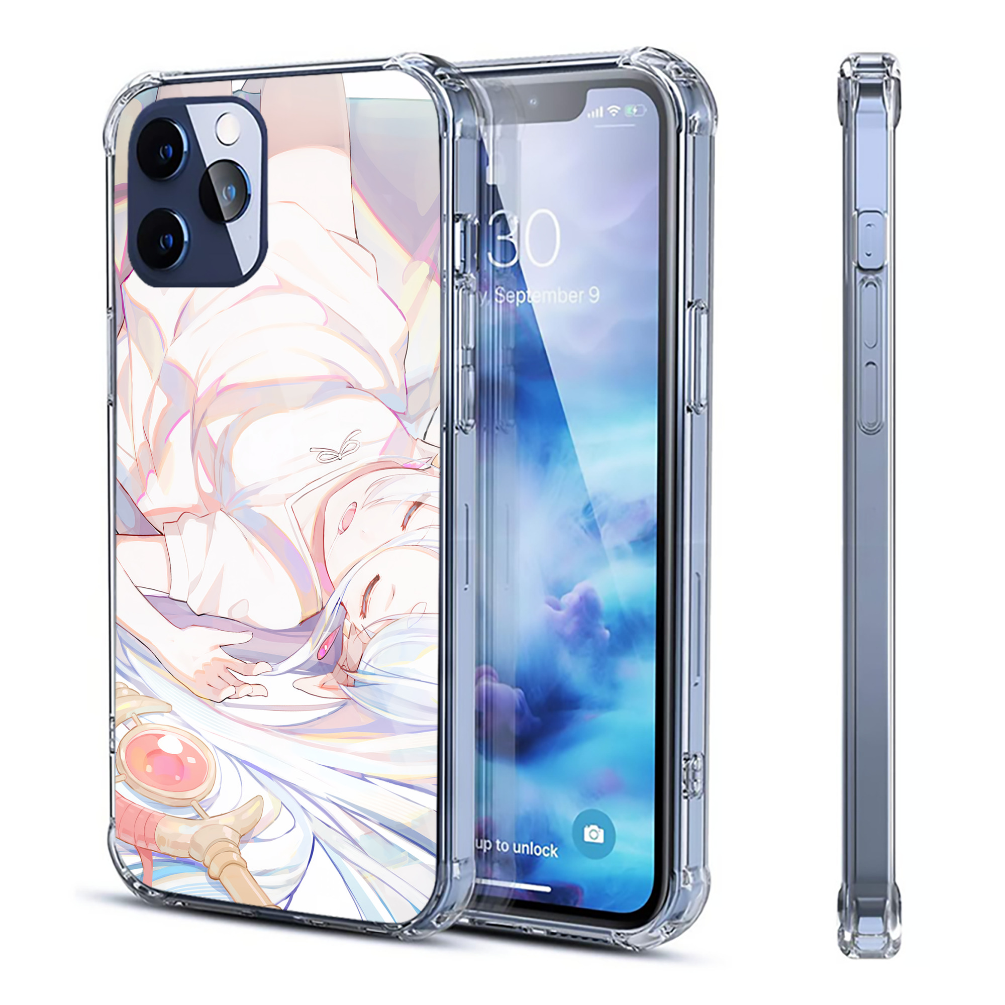 （画像用） 葬送のフリーレン Frieren 【iPhone 12シリーズ対応】透明スマホケース（クリアソフトケース）